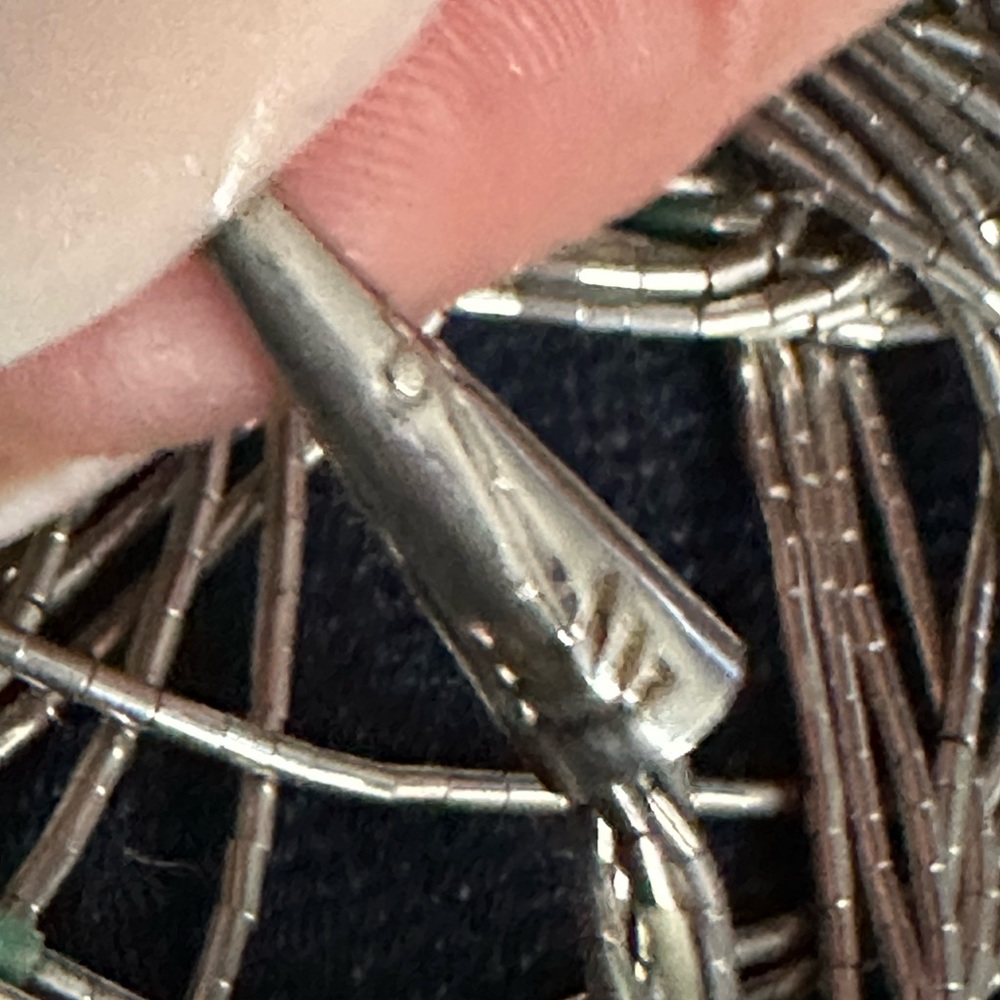 Liquid Silver Necklace Multi Thread - image 7